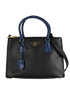 Medium Galleria, &pound;1,200, Handbags, Black/Blue, Leather, Front view